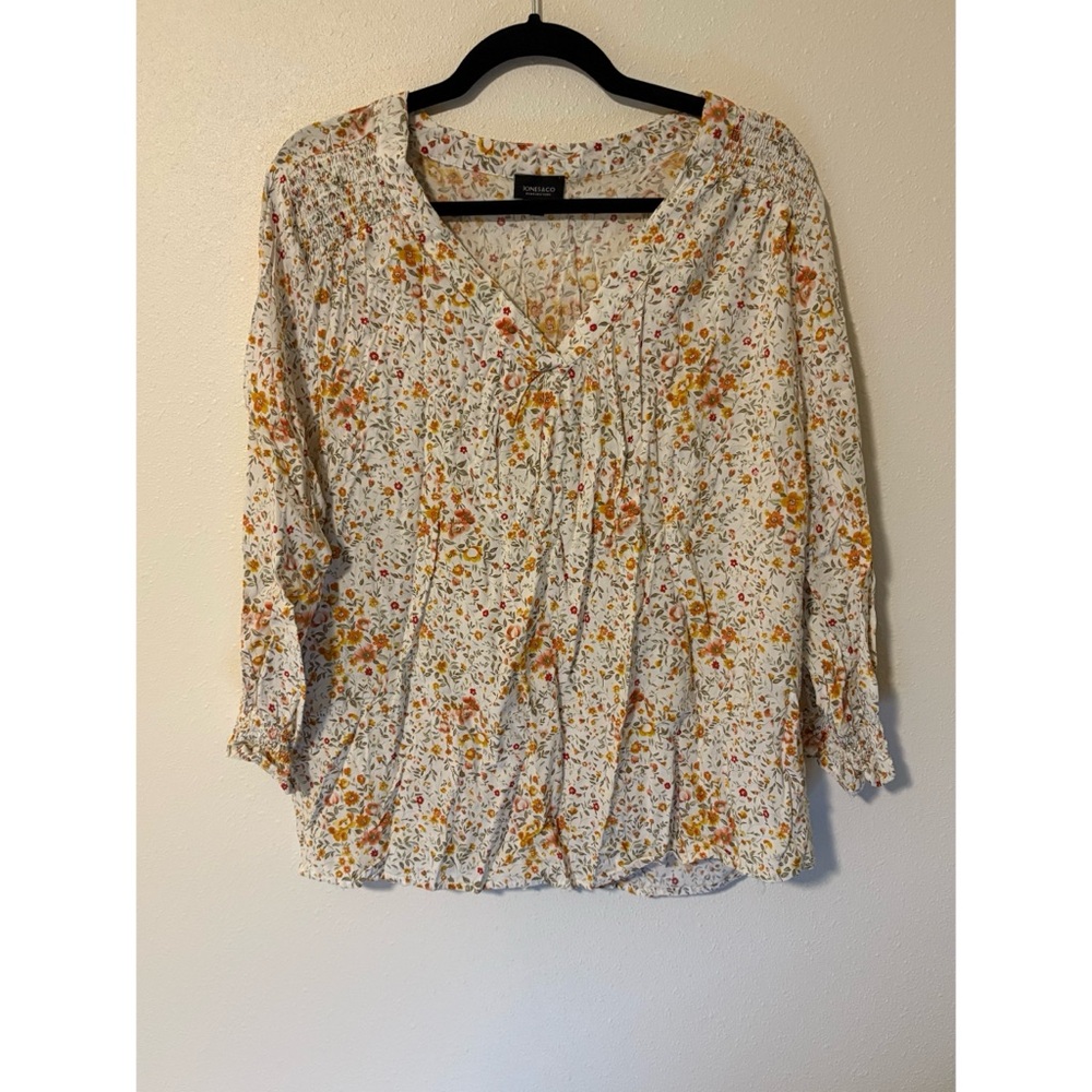 Floral Print Women's Top - Multicolor